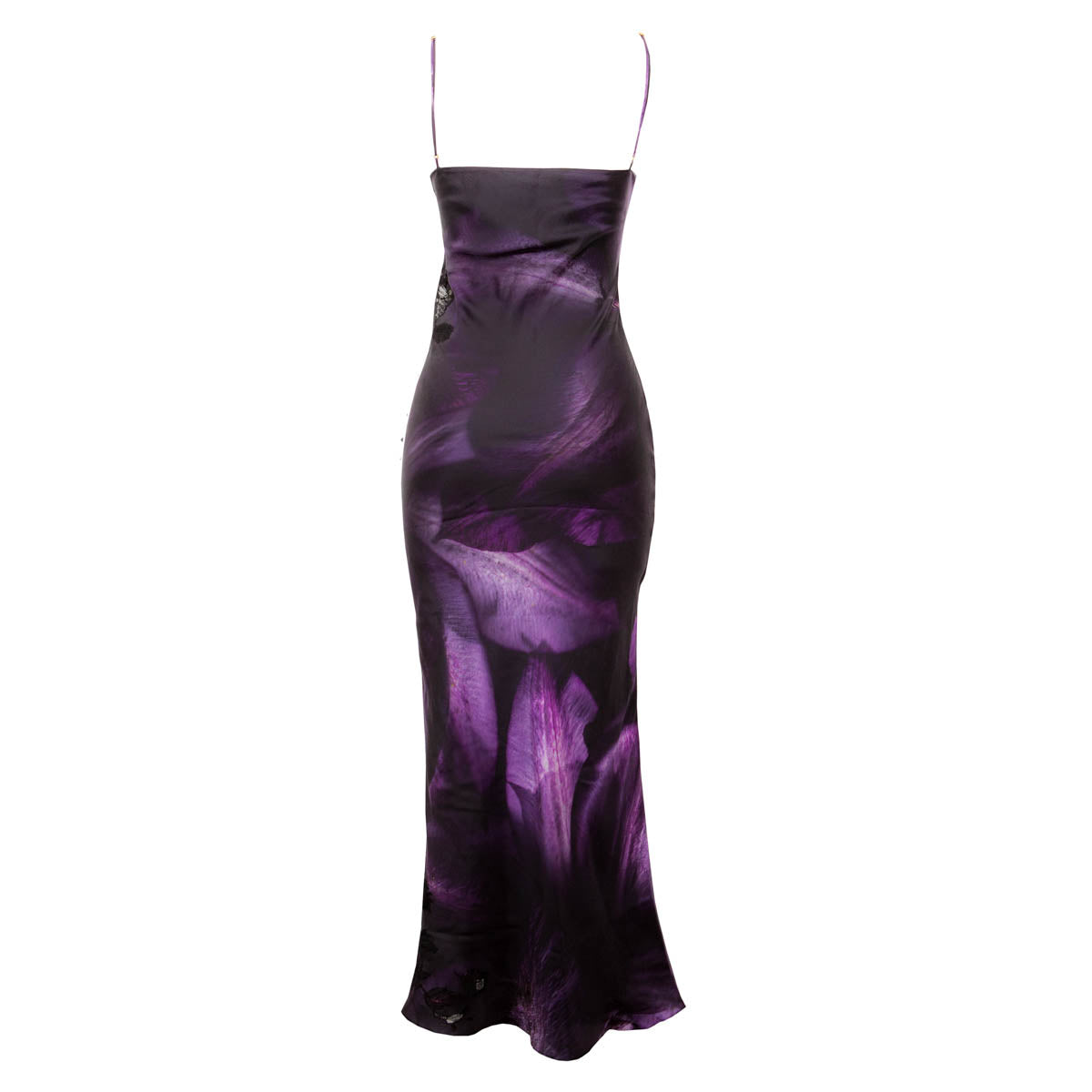 Nocturne Silk & Lace Appliqué Bias Cut Gown - Made To Order