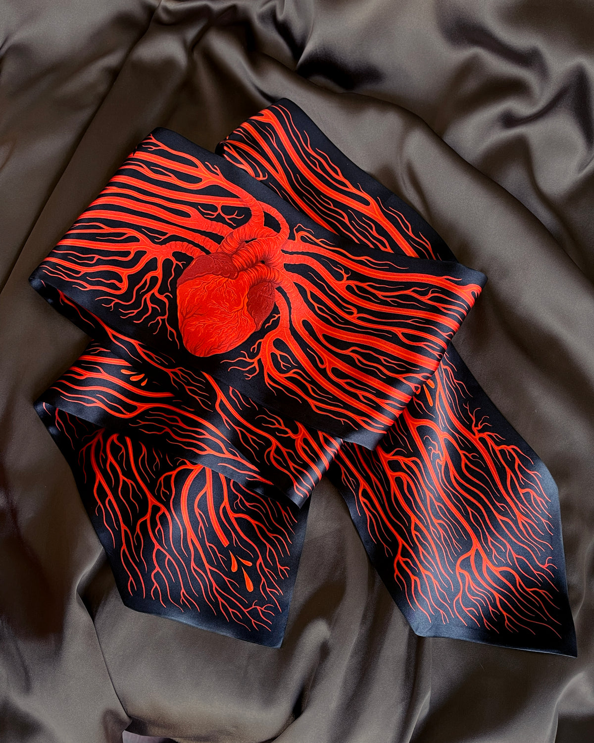'Circulatory System' Cravat - Silk Scarf By Logandria