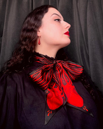 'Circulatory System' Twilly - Silk Scarf By Logandria