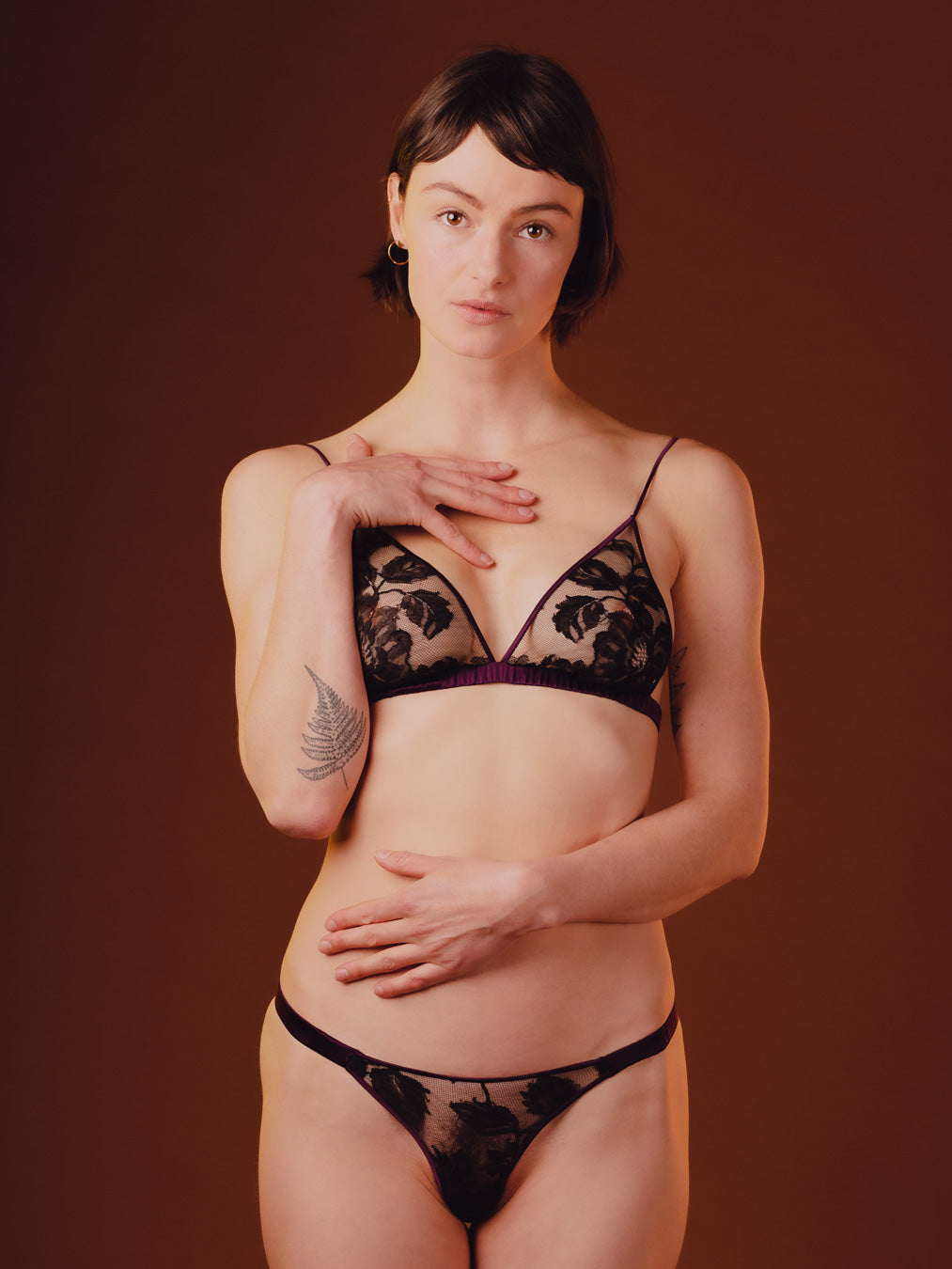 Nocturne Silk & Lace Thong - Made To Order