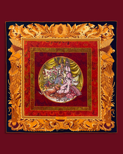 'Hunter's Feast' - 90cm Silk Scarf By Logandria