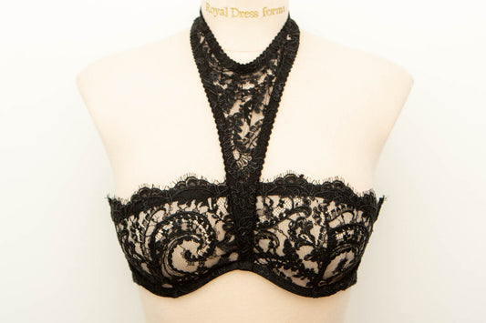SAMPLE Corded Lace Harness Bandeau Bra - KL 10 - 30DD/32D/34C/36B ONLY
