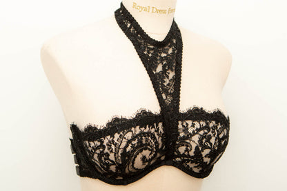 SAMPLE Corded Lace Harness Bandeau Bra - KL 10 - 30DD/32D/34C/36B ONLY