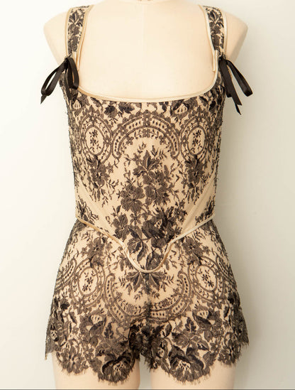 SAMPLE Patreon 2024 Chantilly Lace Stays & Tap Pants - Size UK 10 Only