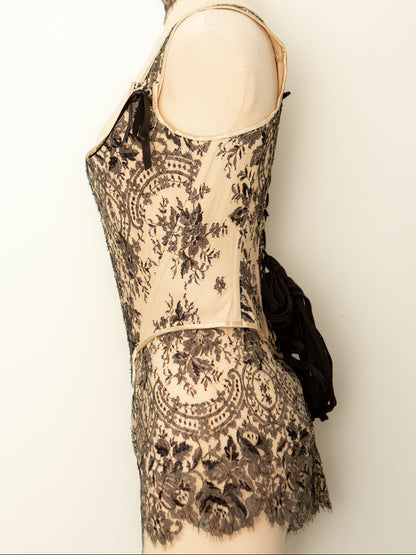 SAMPLE Patreon 2024 Chantilly Lace Stays & Tap Pants - Size UK 10 Only