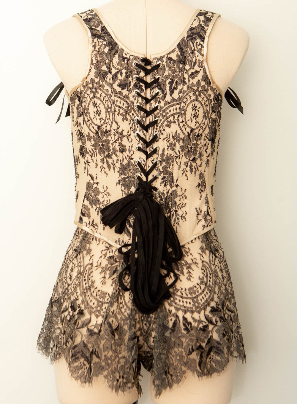 SAMPLE Patreon 2024 Chantilly Lace Stays & Tap Pants - Size UK 10 Only