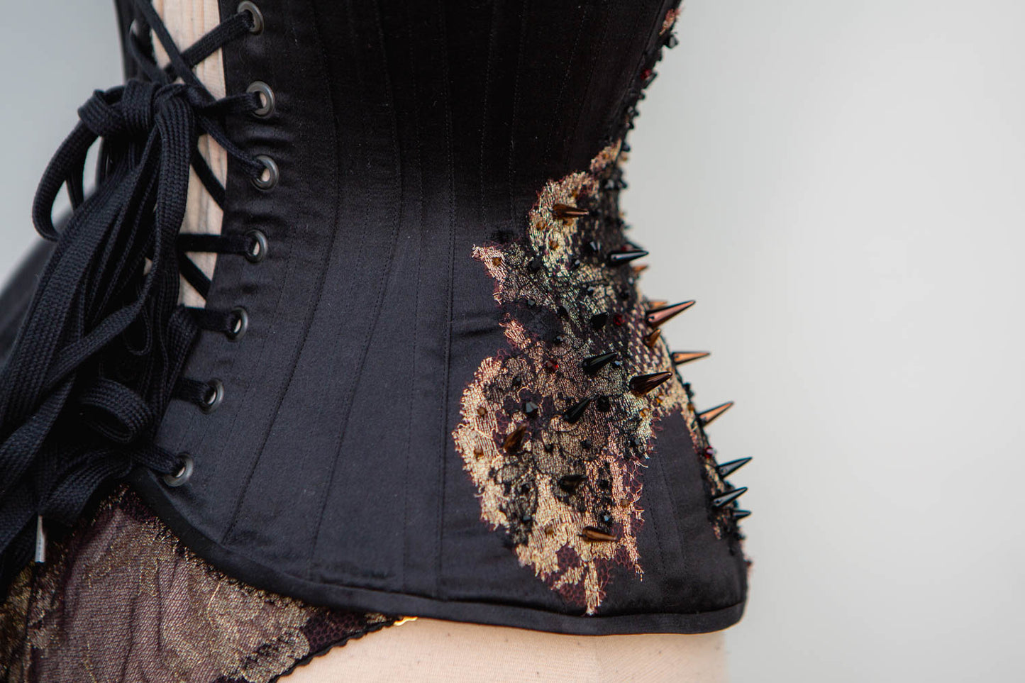 'Aske' Silk Overbust Corset