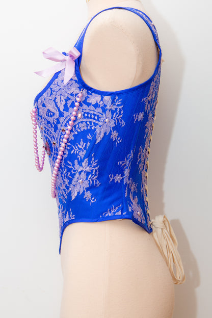 Saphir Lace & Silk Stays - UK 10 Only