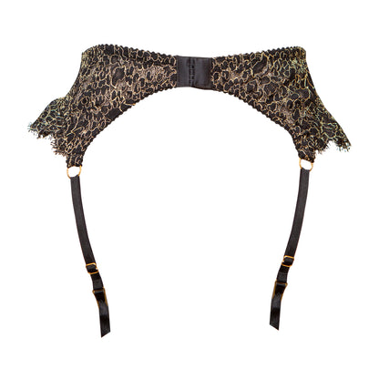 Filigrane Metallic English Lace Suspender Belt - Made To Order