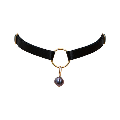 Nelisa Gold Peacock Pearl Choker