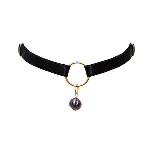 Nelisa Gold Peacock Pearl Choker