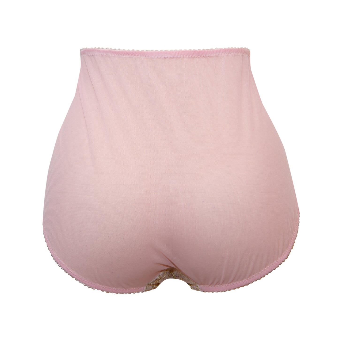 Dorée Gold Lace & Stretch Mesh Full Cut Briefs - Made To Order