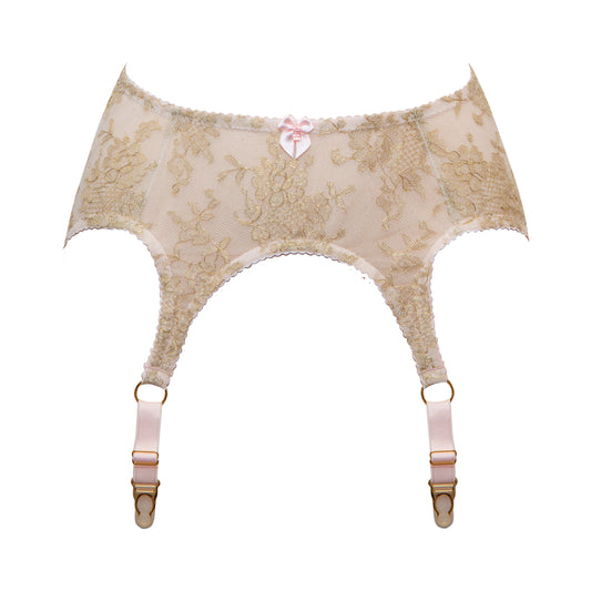 Dorée French Lace 6 Strap Suspender Belt - Made To Order