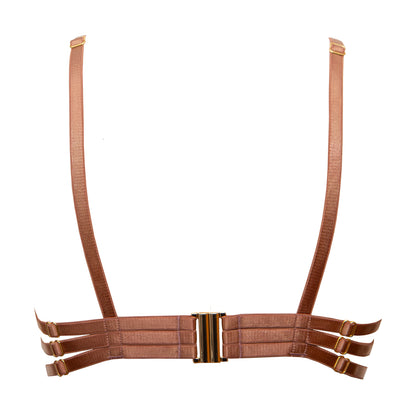 Antoinette Beaded Lace High Neck Bra - Made To Order