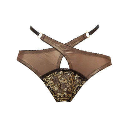 Ara Gold Low Rise Harness Brief - Made To Order