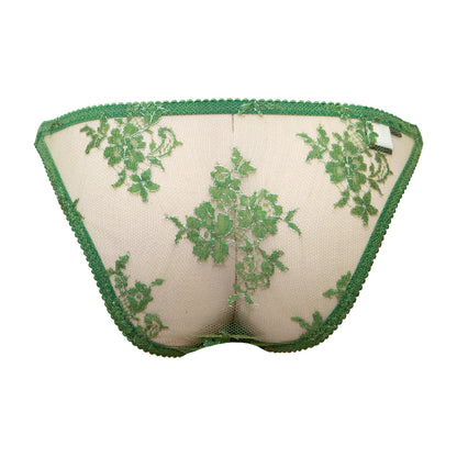 Émeraude Beaded Lace Tanga Briefs