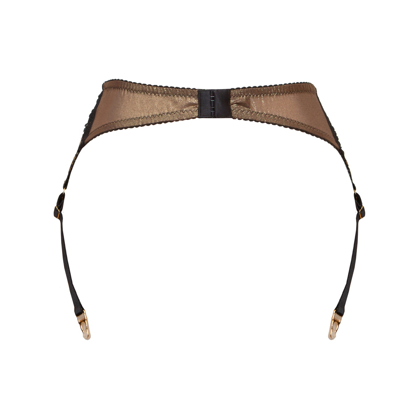 Ara Gold French Lace 6 Strap Suspender Belt - Made To Order