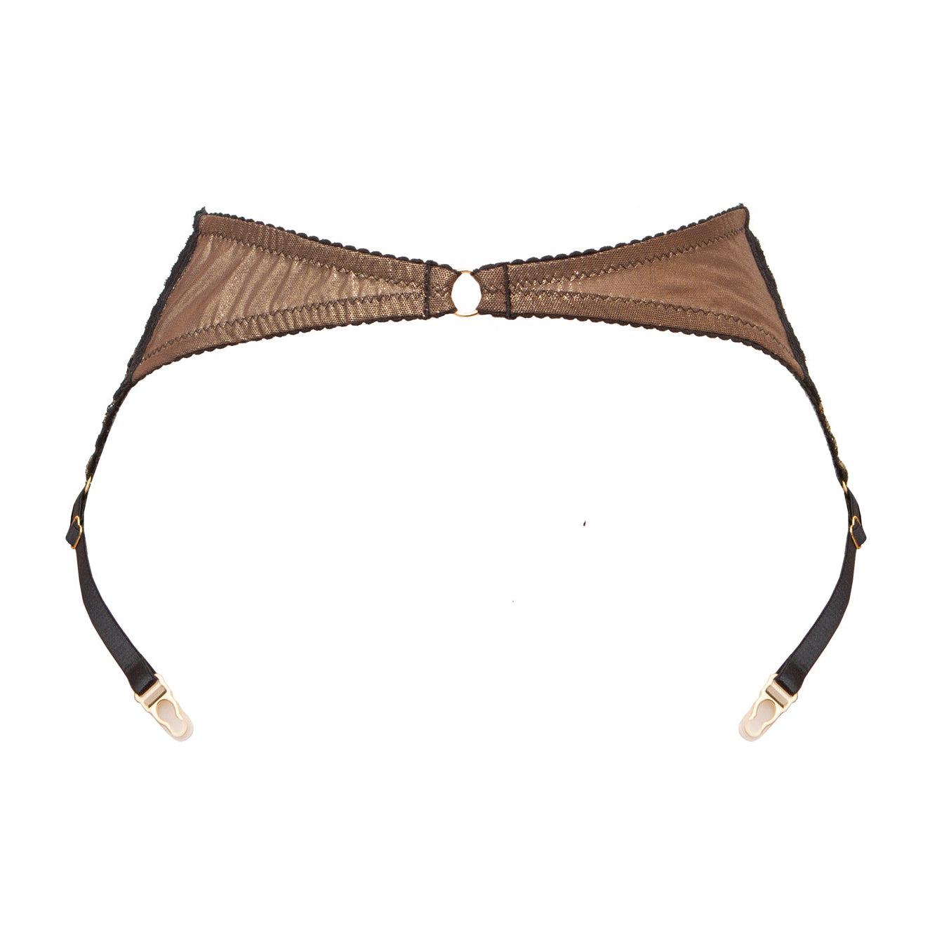 Ara Gold French Lace 6 Strap Suspender Belt - Made To Order