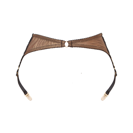 Ara Gold French Lace 6 Strap Suspender Belt - Made To Order