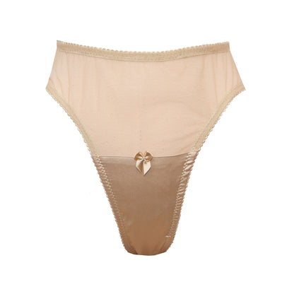 Hecate Crème High Leg Briefs - Made To Order