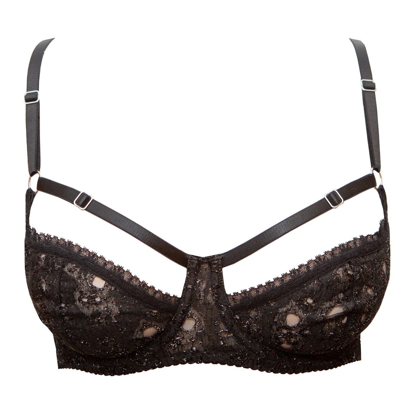 Ara Aurora Metallic Lace Cutaway Bra - Made To Order