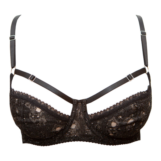 Ara Aurora Metallic Lace Cutaway Bra - Made To Order