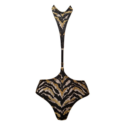 Tigresse French Lace Playsuit - Luxe Embellished - Made To Order