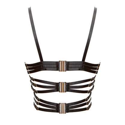 Cassiopeia French Lace Longline Bra - Onyx