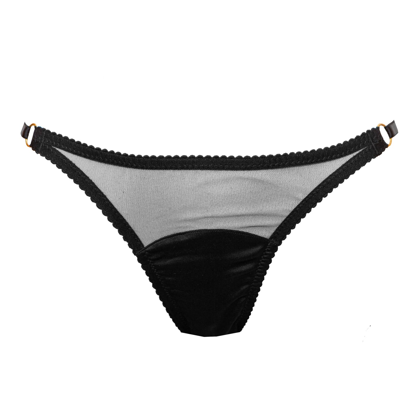 Basic Tulle & Silk Tanga Briefs