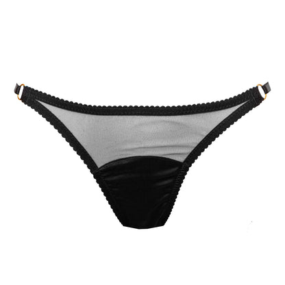 Basic Tulle & Silk Tanga Briefs