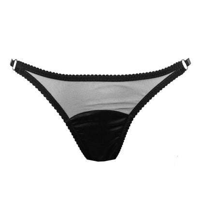 Basic Tulle & Silk Tanga Briefs