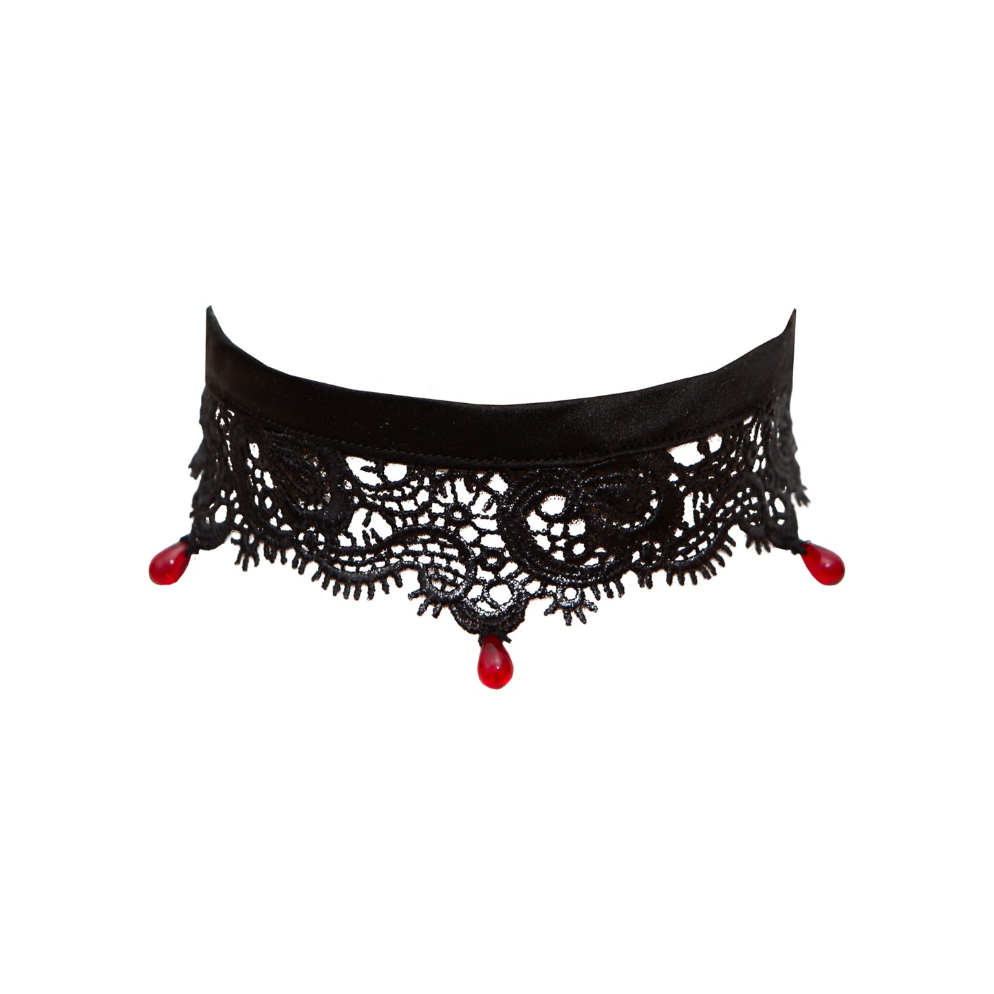 Sanguine Guipure Lace Choker