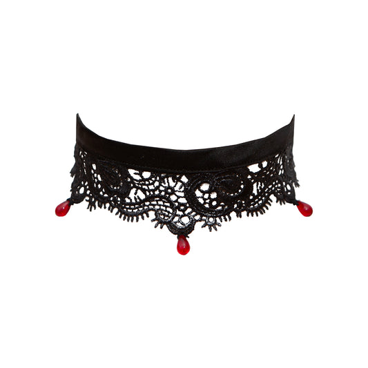 Sanguine Guipure Lace Choker