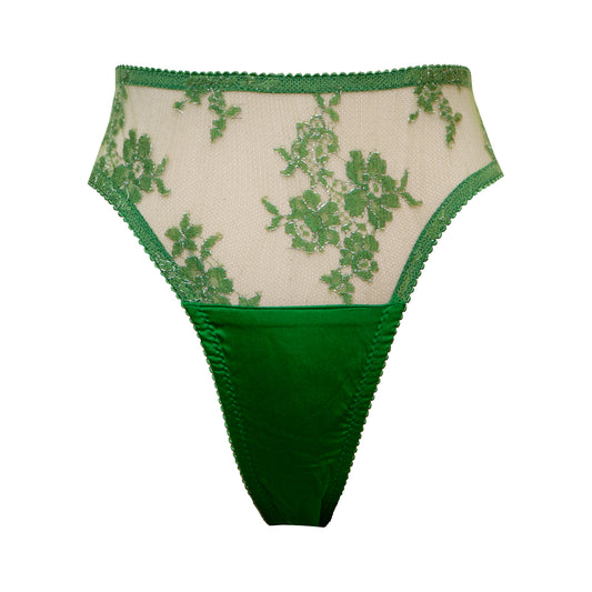 Émeraude French Lace High Leg Briefs