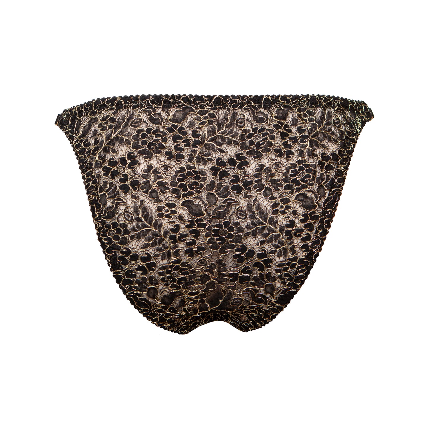 Filigrane Metallic English Lace Tanga Briefs - Made To Order