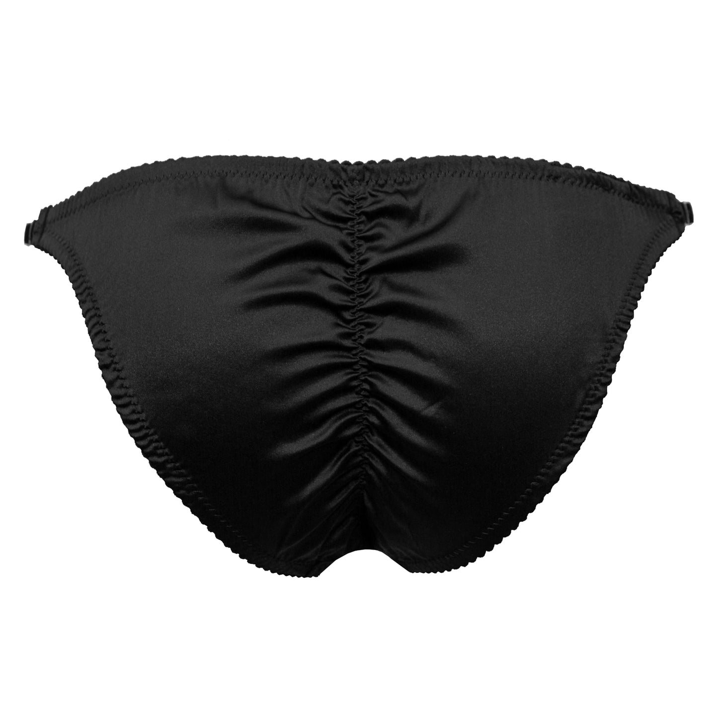 Cassiopeia French Lace Low Rise Tanga Briefs - Black/Silver