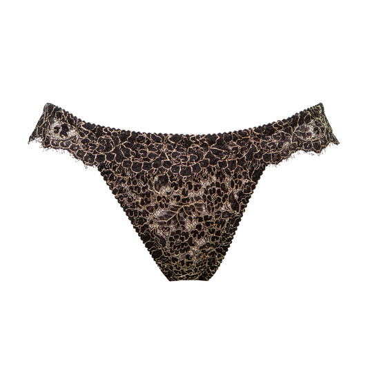 Filigrane Metallic English Lace Skirted Briefs - Made To Order