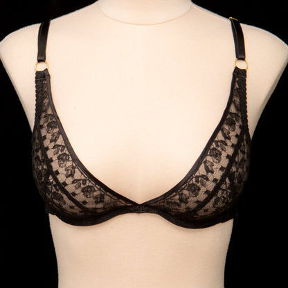 SECOND Patreon 2025 Plunge Silk Lace Bra - Size KL 10 - 30DD/32D/34C/36B Only