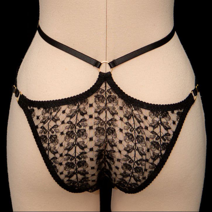 SAMPLE Patreon 2025 Silk Lace Harness Briefs - Size UK 12 Only