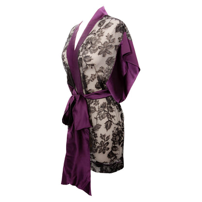 Nocturne Silk & Lace Robe - Made To Order