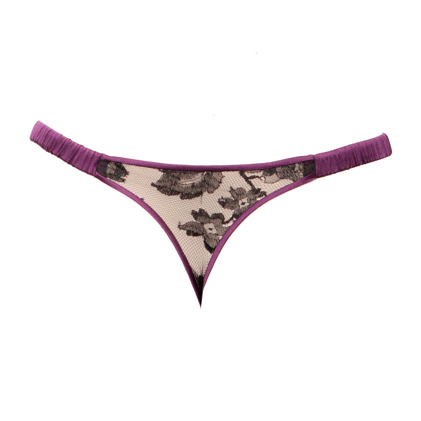 Nocturne Silk & Lace Thong - Made To Order