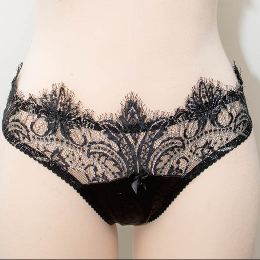 SAMPLE Cassiopeia Black/Silver Redux Low Rise Briefs - Size UK 10 Only