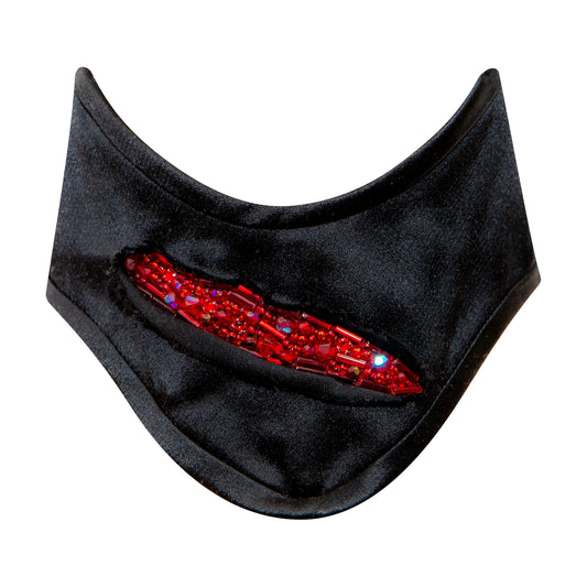 Atropos Slashed & Beaded Satin Neck Corset