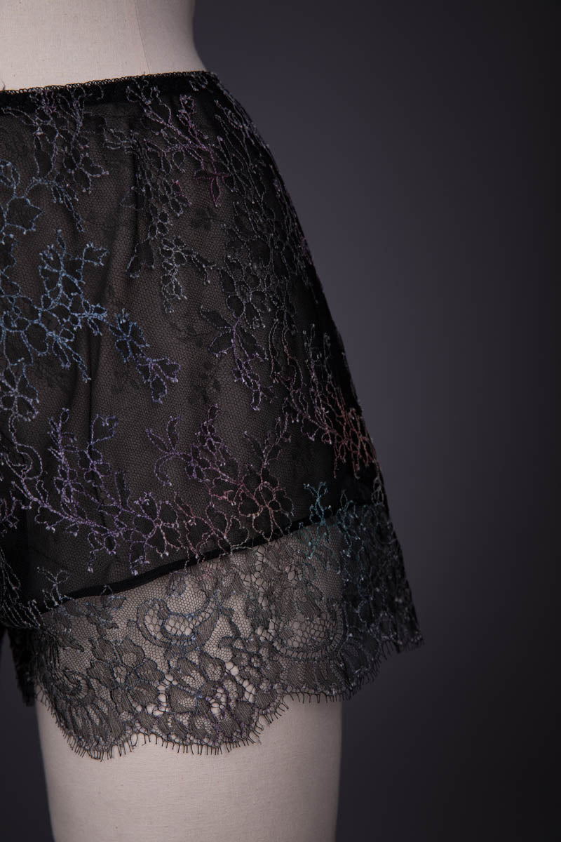 'Un|Seelie' Hand Painted Lace Bandeau Bra & Tap Pant Set