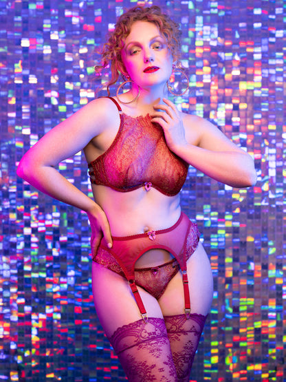 Hecate Rouge French Lace High Neck Monowire Bra