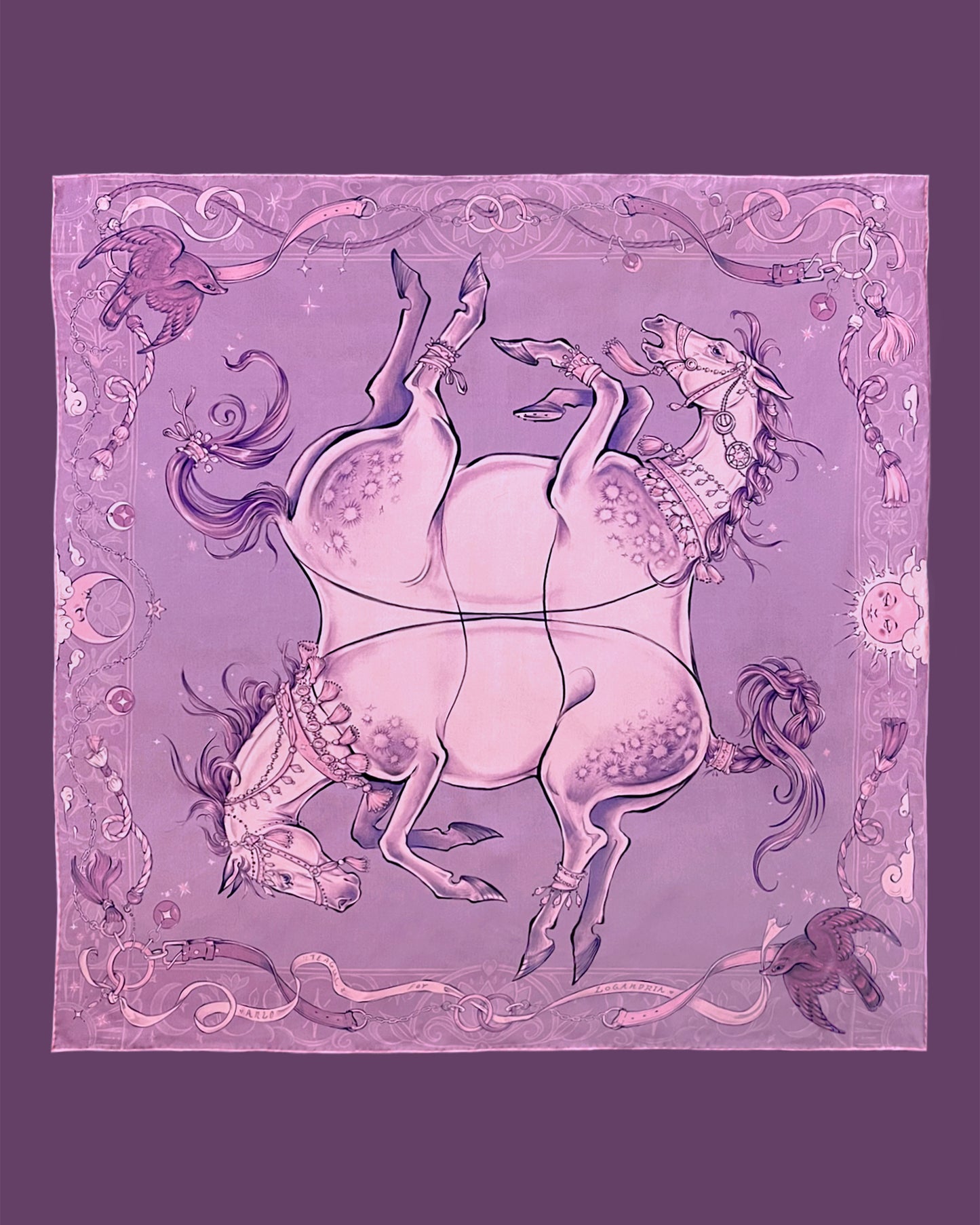 'Puzzle Horse' - Silk Scarf By Logandria