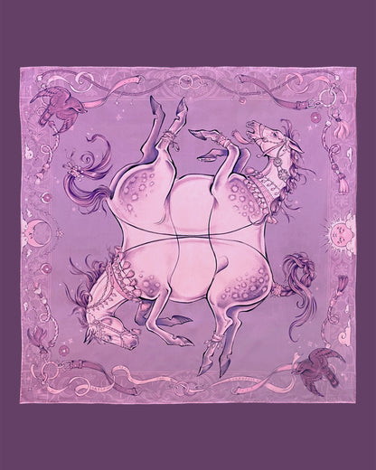 'Puzzle Horse' - Silk Scarf By Logandria