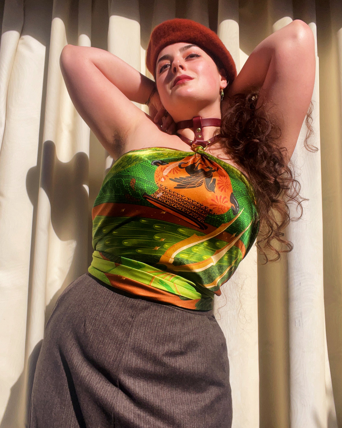 'Medusa' - 105cm Silk Scarf By Logandria