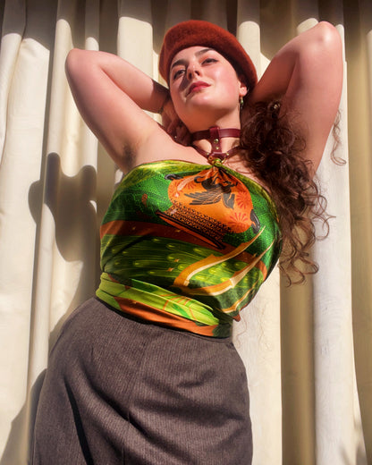 'Medusa' - 105cm Silk Scarf By Logandria