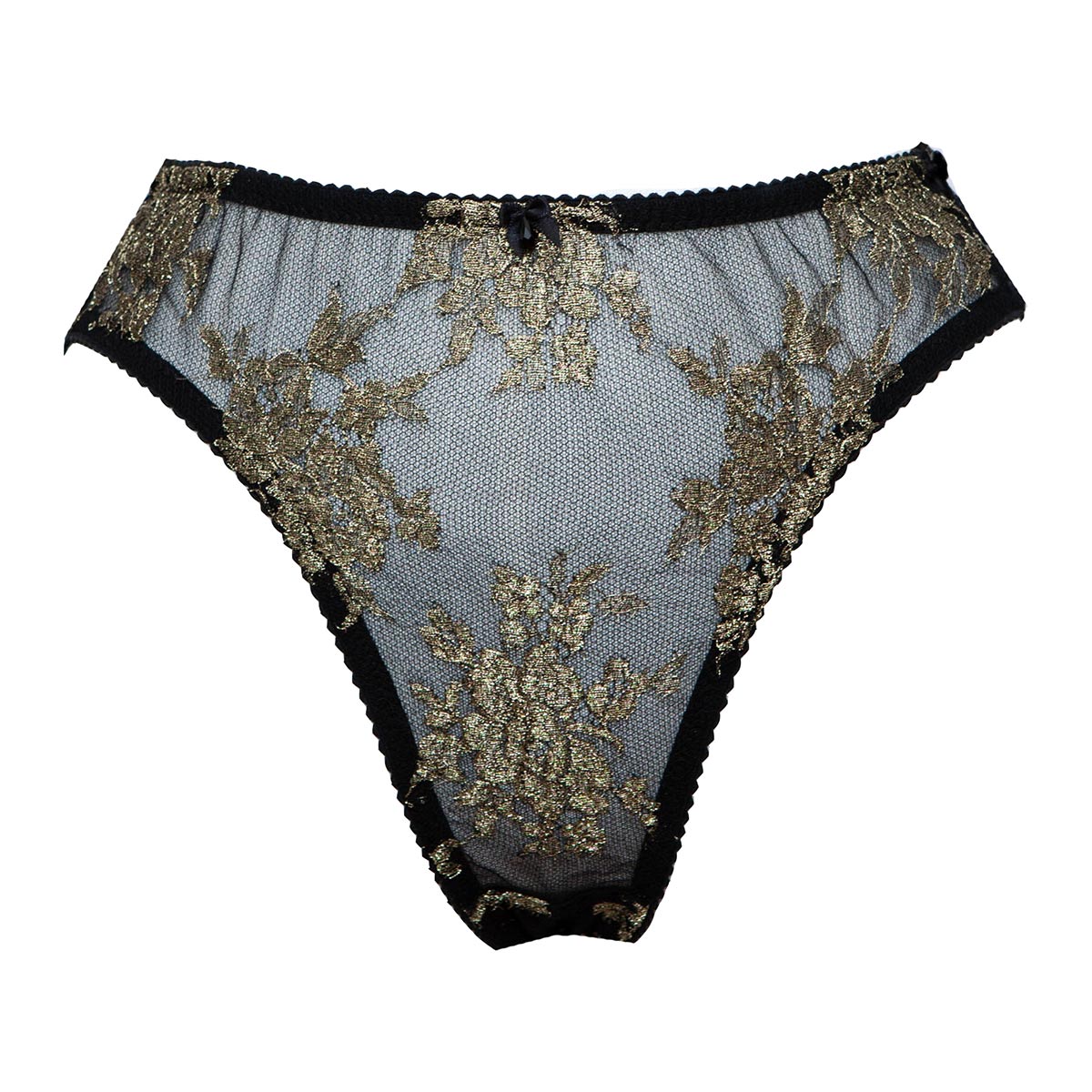 Erythea Metallic French Lace Full Briefs